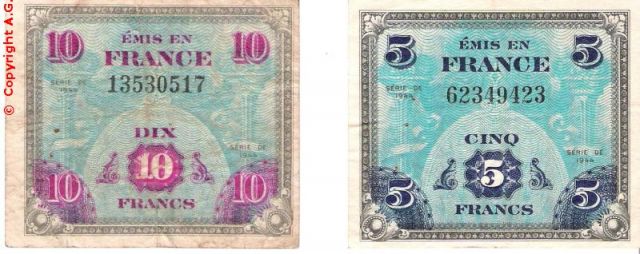 5 et 10 Francs impression Americaine, zone Libre 1944.jpg